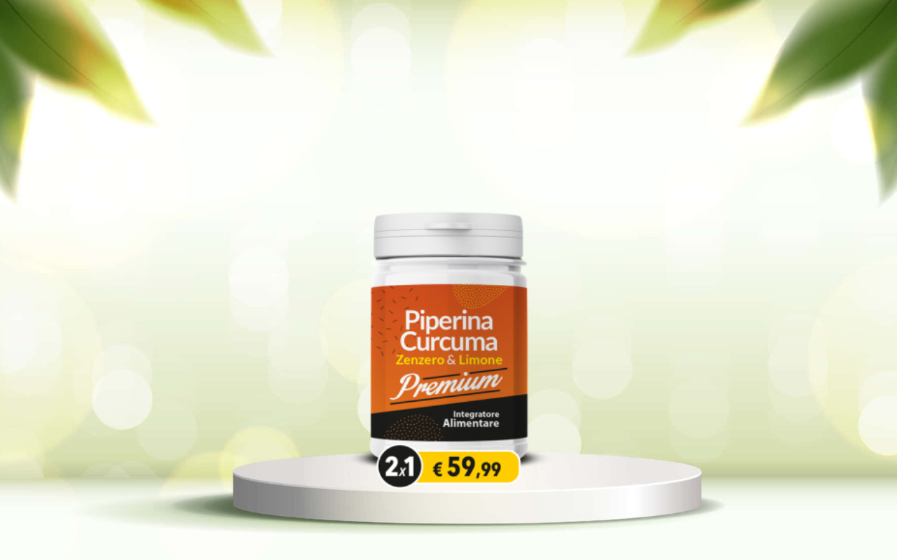 Piperina e Curcuma Zenzero e Limone Premium